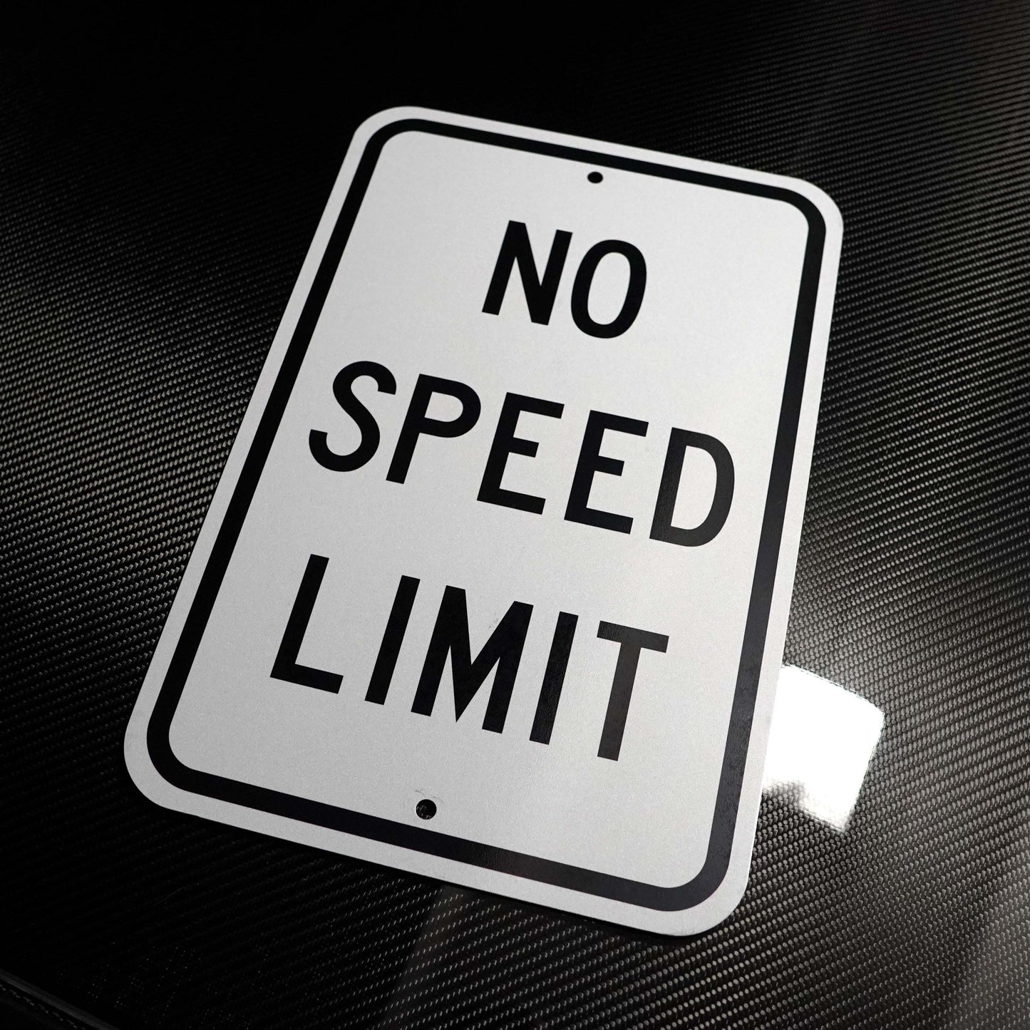 NO SPEED LIMIT. Metal StreetSign