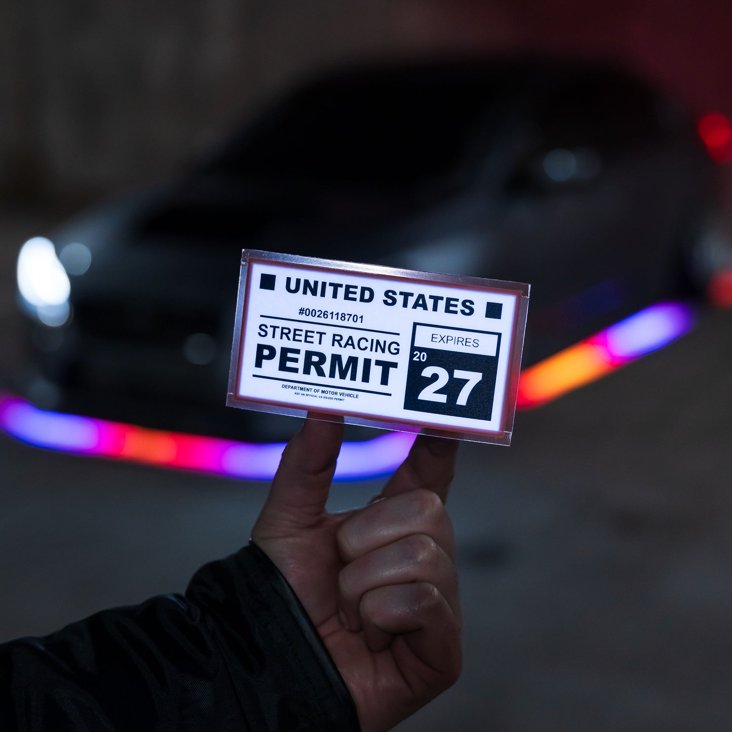 Street Racing Permit Glow/LED Panel