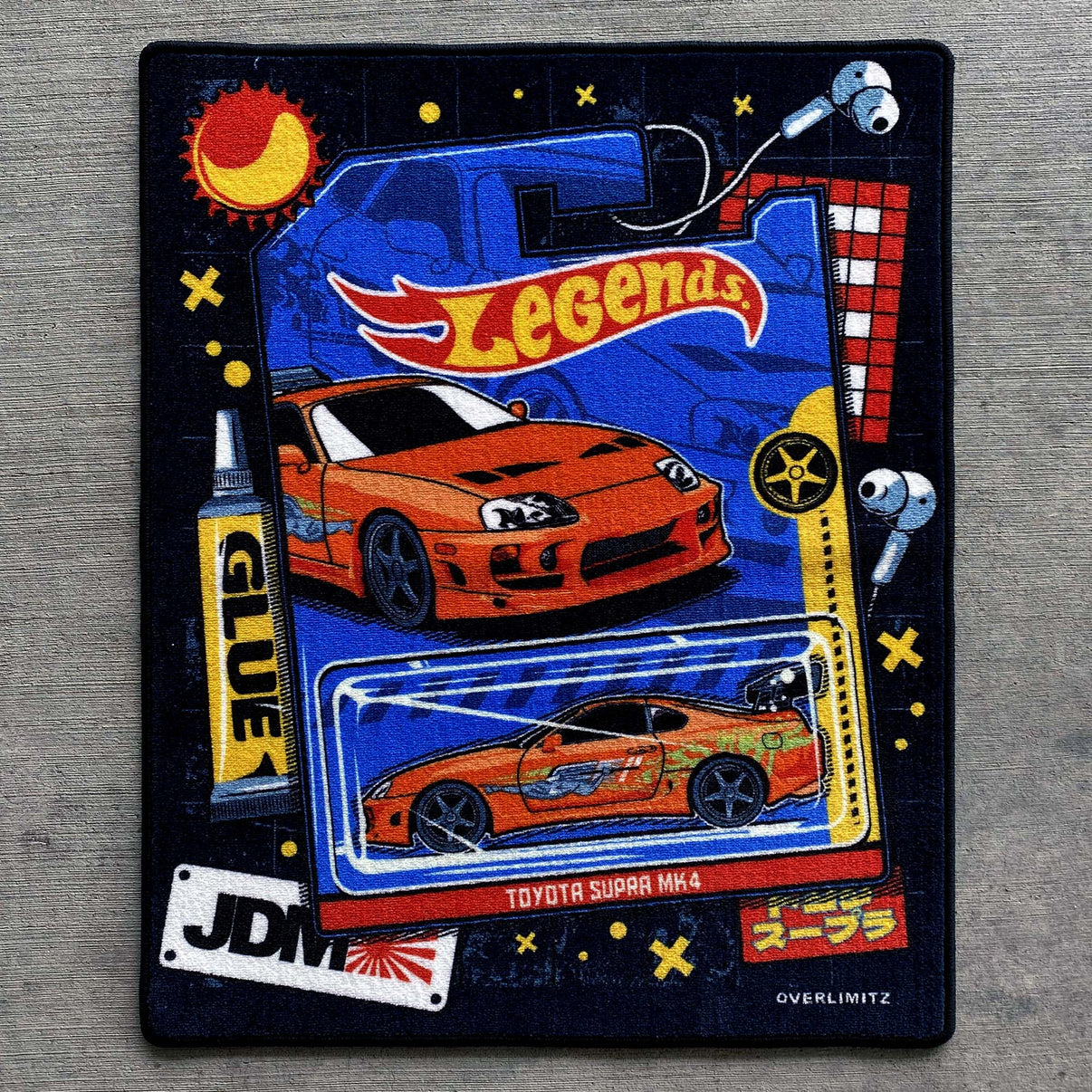 Hot Wheels Legends Supra Rug