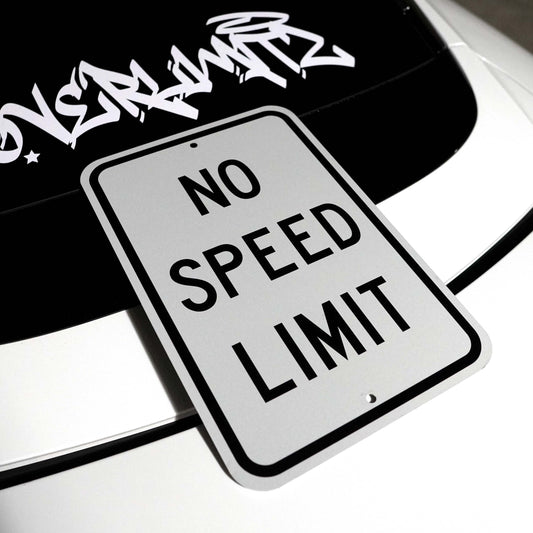 NO SPEED LIMIT. Metal StreetSign