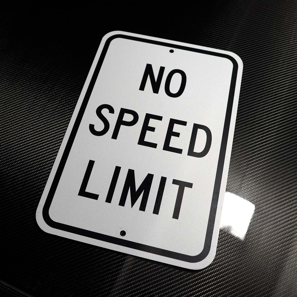 NO SPEED LIMIT. Metal StreetSign